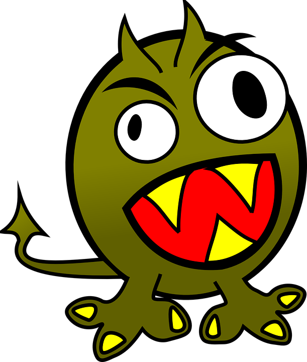 Creature Clipart Yellow Monster - Monster Clipart (611x720), Png Download