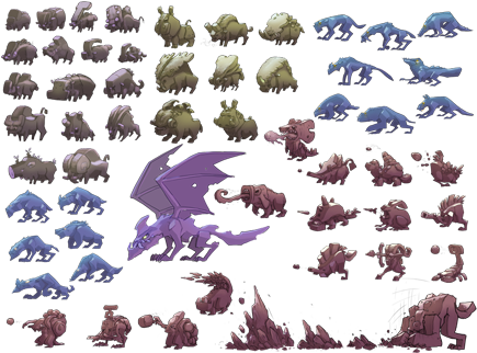 Types Of Creatures[edit - Starbound Procedurally Generated Monsters (440x328), Png Download