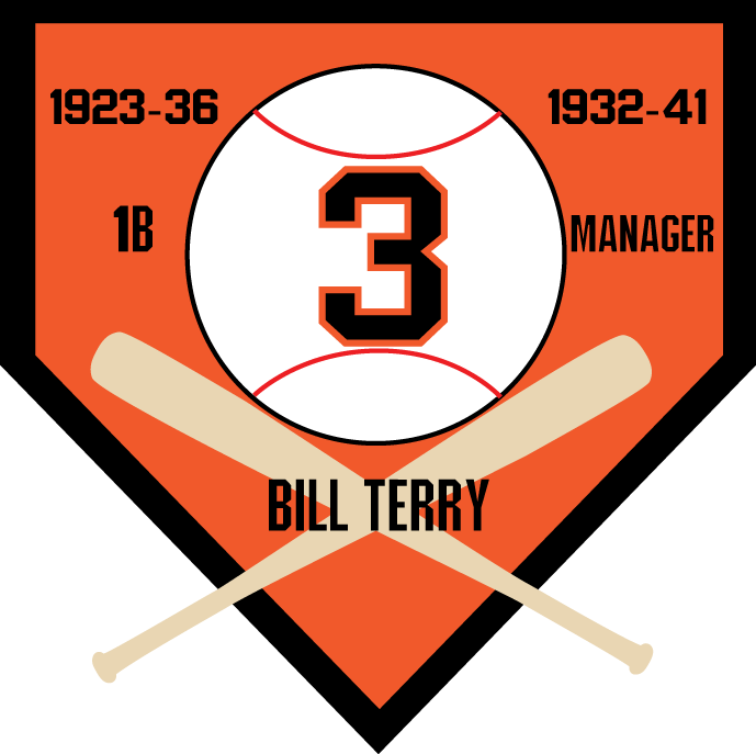 #3 Bill Terry, Hall Of Famer Sf Giants Magic Number - Jackie Robinson Sf Giants (689x687), Png Download