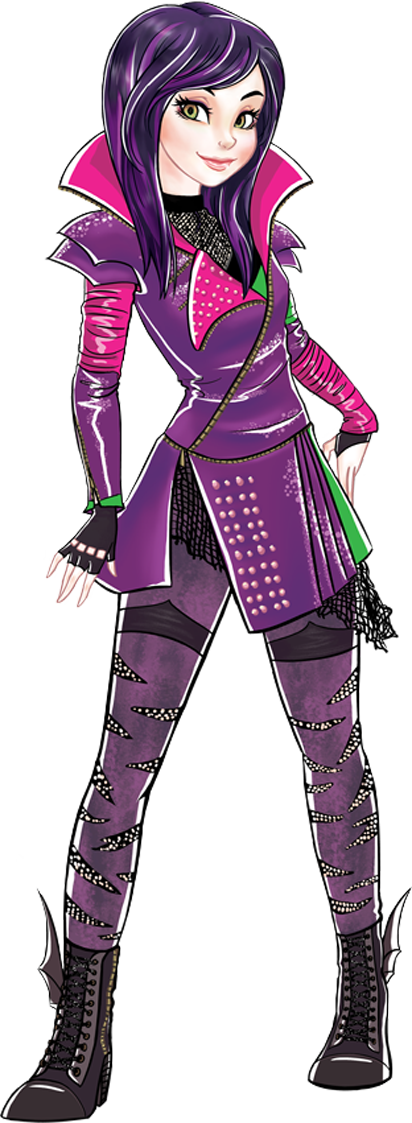 Esto Es Para Mi Hermana Que Esta Cumpliendo Años Ya - Disney Descendants Mal Cartoon (310x843), Png Download