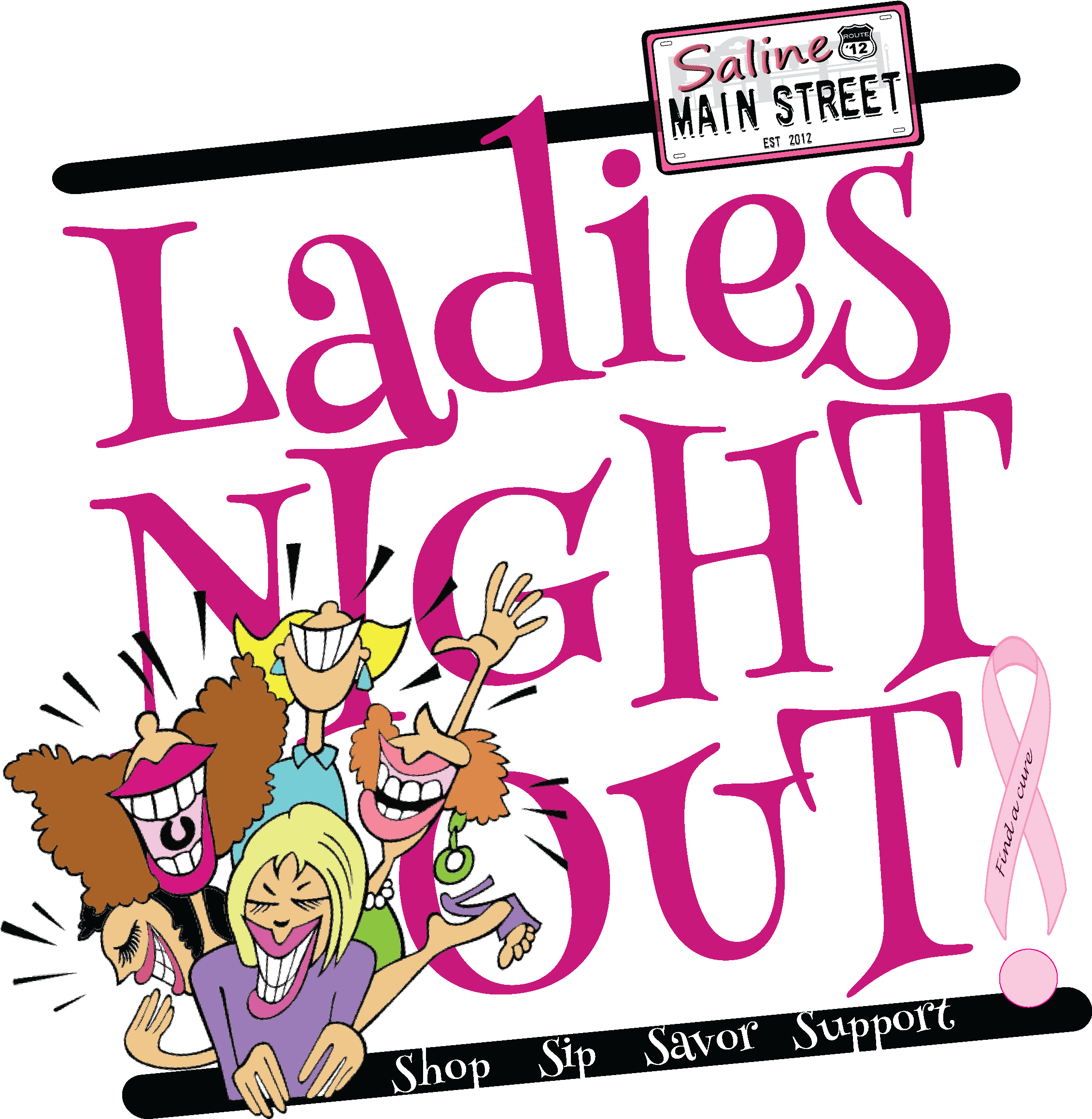 Ladies Night Cliparts - Ladies Night Out Cartoon (2332x2497), Png Download