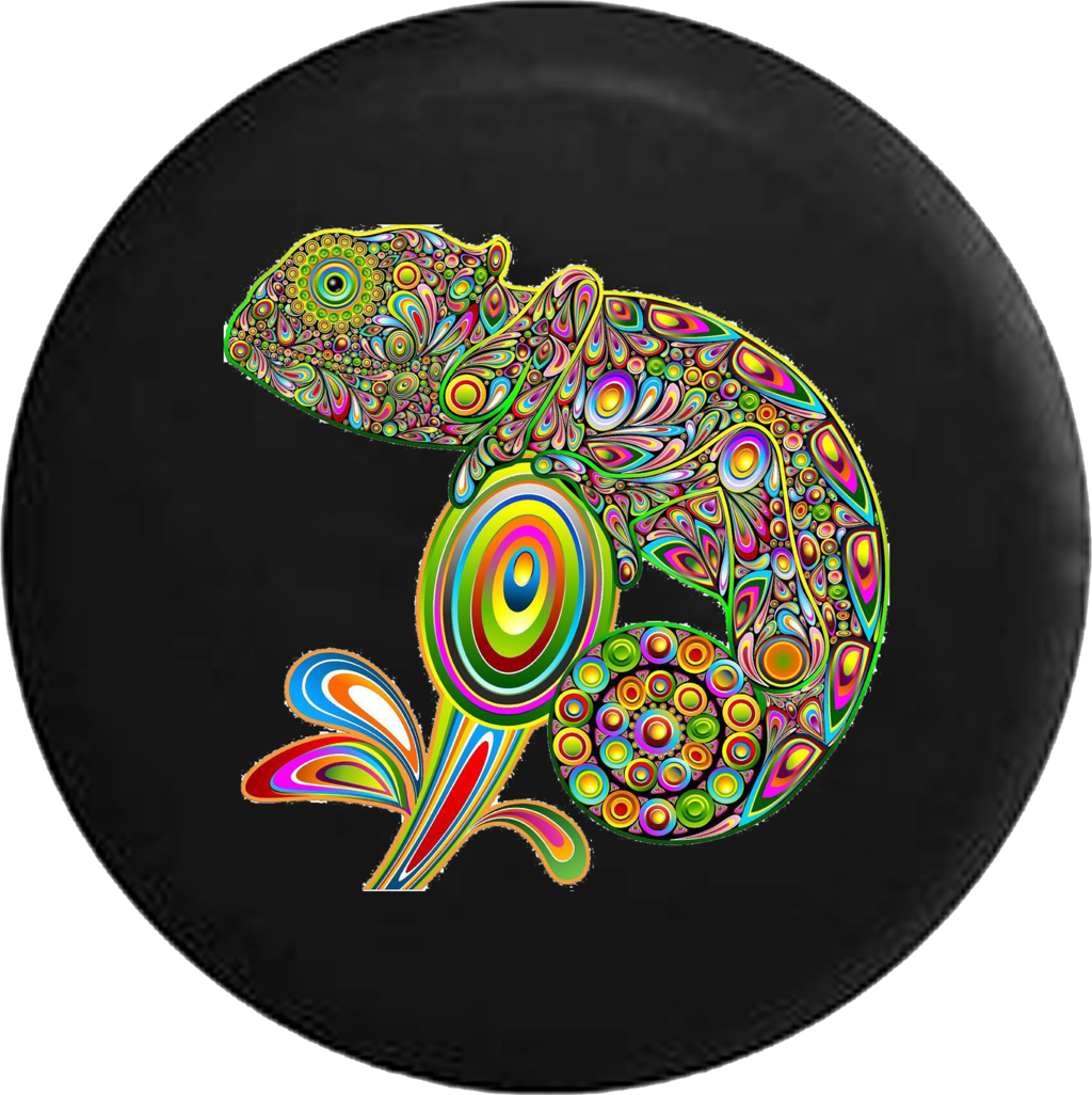 Neon Lizard Gecko Iguana Bright Colorful - Psychedelic Art Movement (1024x1026), Png Download