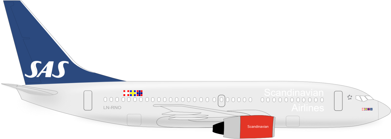 Download Hd Sas Boeing 737 300 Boeing 737 300 Sas Transparent Png Image Nicepng Com