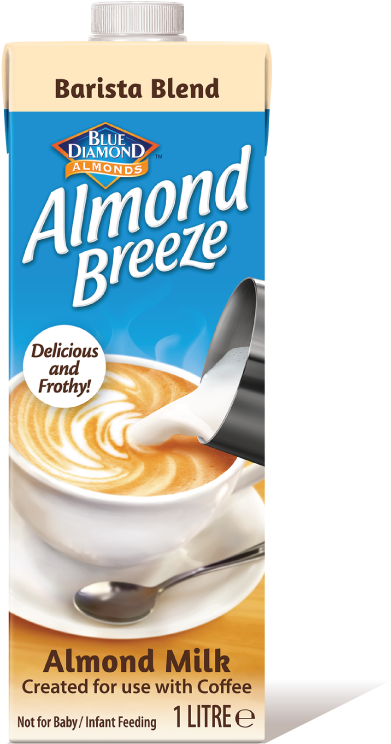 Almond Breeze Almond Milk Unsweetened Barista Blend - Blue Diamond Almond Breeze Almondmilk, Vanilla - 64 (1650x1100), Png Download