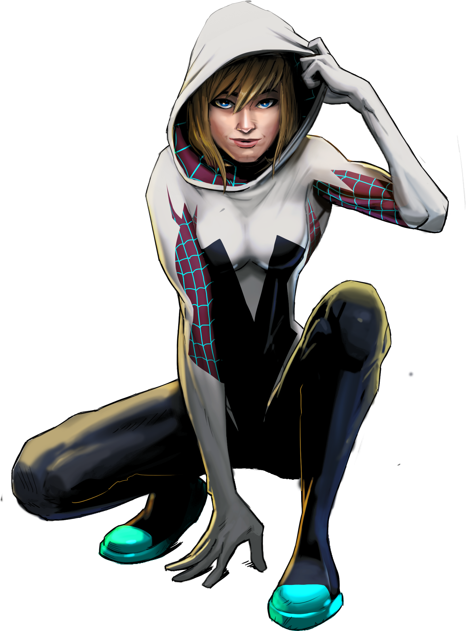 Gwendolyne Stacy Unmasked - Gwen Spiderman (1980x2970), Png Download