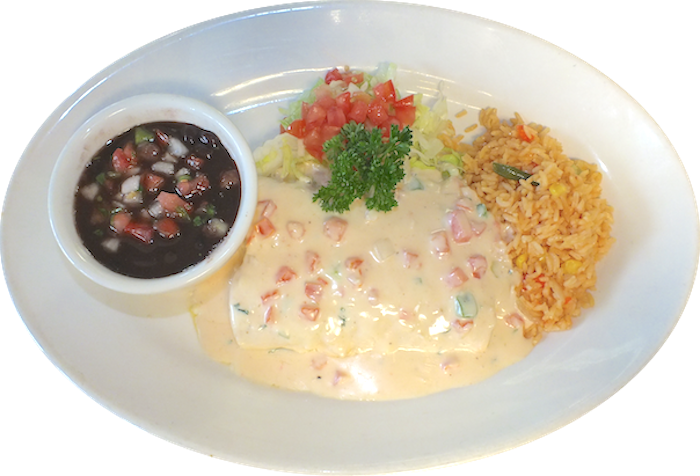 Seafood Enchiladas $14 - Frijoles Negros (700x476), Png Download