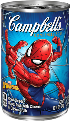 Marvel's Spider-man Soup - Campbell Soup Spiderman (400x426), Png Download