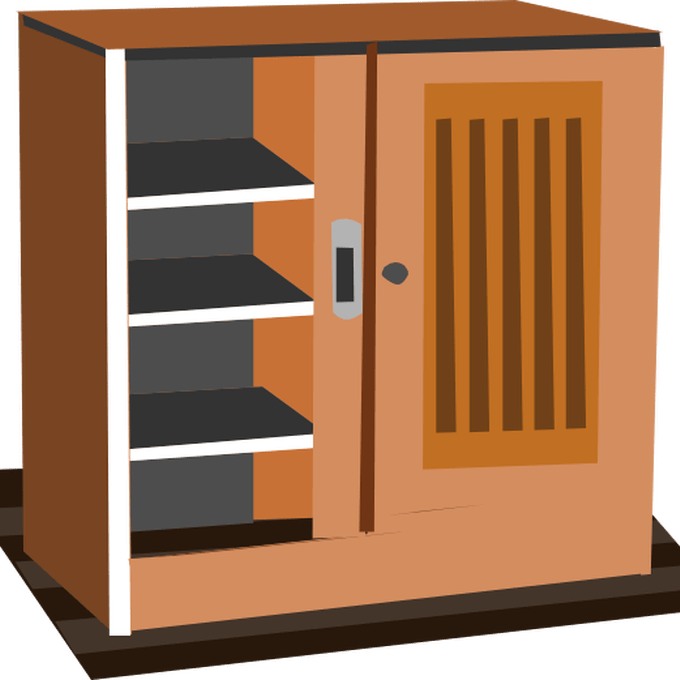 Png Royalty Free Library Kitchen Counter Clipart - Cupboard Clipart (680x680), Png Download