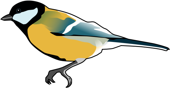 Great Tit Cartoon Clipart Png (600x324), Png Download