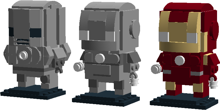 1-3 - Lego Iron Man Mark 1 Arms (1095x600), Png Download