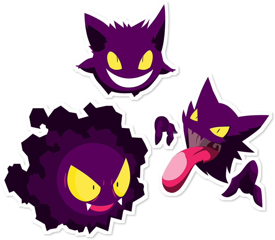 Adesivo Gastly Haunter Gengar Pokemon De Murilo Reygridna - Gastly Haunter Gengar Png (962x962), Png Download