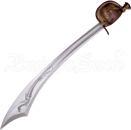 Hayreddin Red Beard Barbarossa Brass Scimitar - Sword (550x550), Png Download