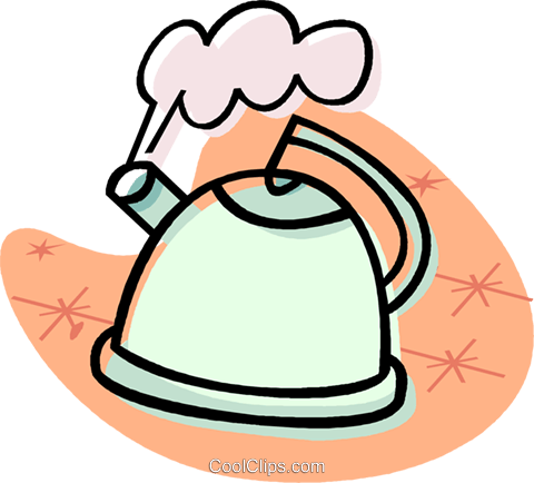 Boiling Kettle Royalty Free Vector Clip Art Illustration - Boiling Kettle Clipart (480x434), Png Download