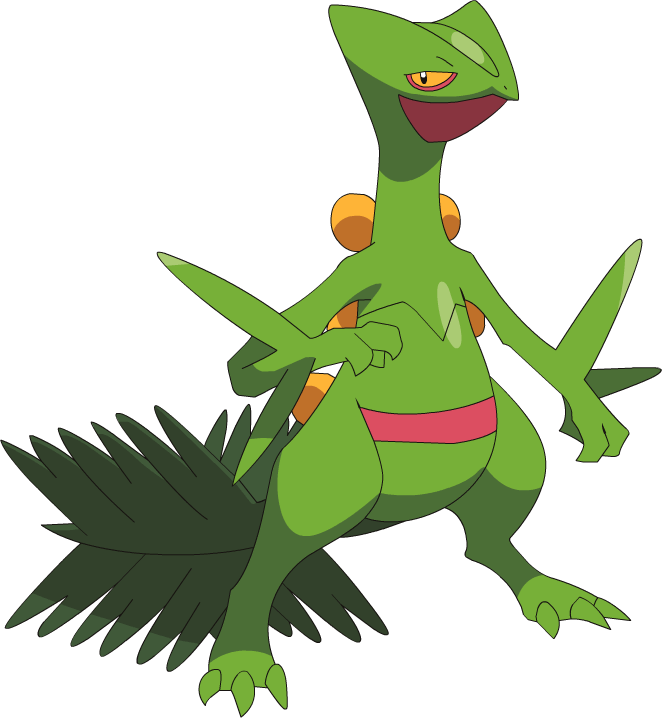 Pokemon Sceptile Is A Fictional Character Of Humans - Pokemon Sceptile (662x718), Png Download