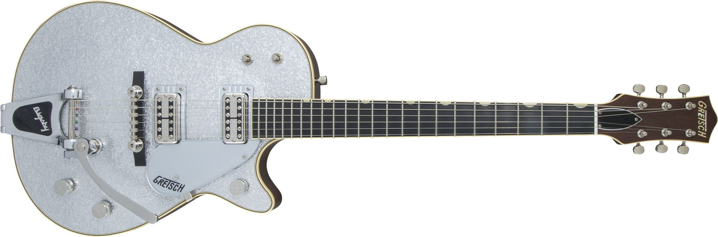 G6129t-59 Vintage Select '59 Silver Jet™ With Bigsby®, - Gretsch G6128t-59 Vs Silver Jet (2400x798), Png Download