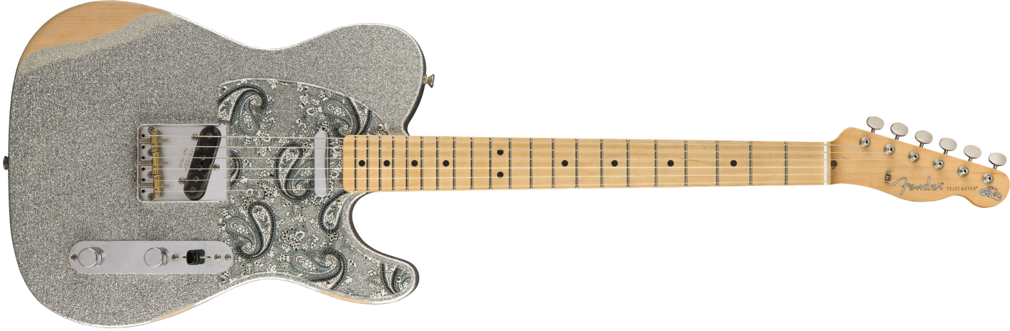 Fender Brad Paisley Road Worn Telecaster Guitar - Fender Brad Paisley Road Worn Telecaster (2000x655), Png Download