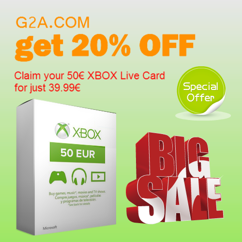 G2a - Best Deal - Xbox Live 50 Usd Card Us (500x500), Png Download