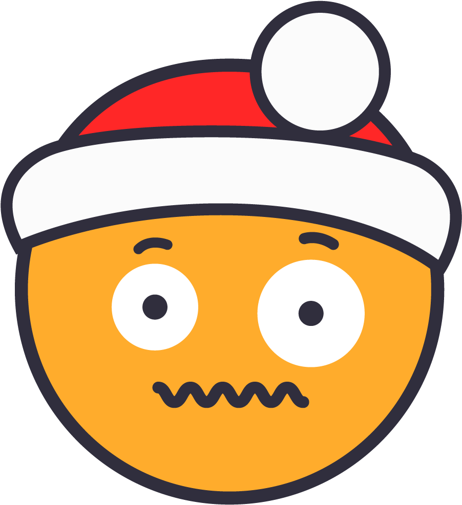 Shook Santa - Emoji (1000x1000), Png Download