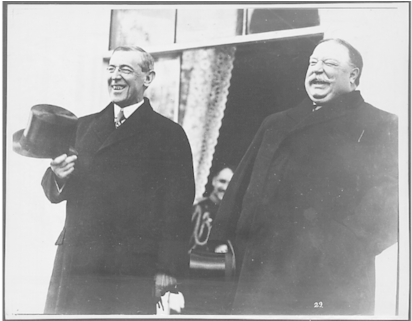 A Rare Photo Of President-elect Woodrow Wilson And (799x320), Png Download