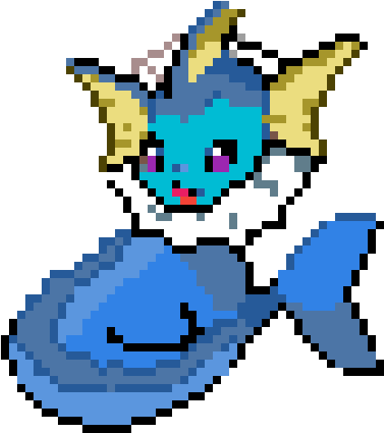 Vaporeon - Cartoon (1197x1161), Png Download
