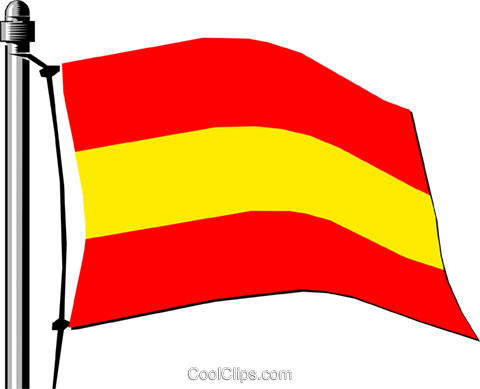 Spain Flag Royalty Free Vector Clip Art Illustration - Bandeira Espanha Png (480x389), Png Download