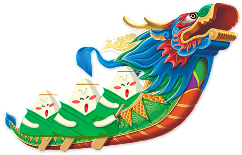 Dragon Boat Festival Painted Dragon Boat Material - 端午 節 快樂 2018 (1024x1024), Png Download