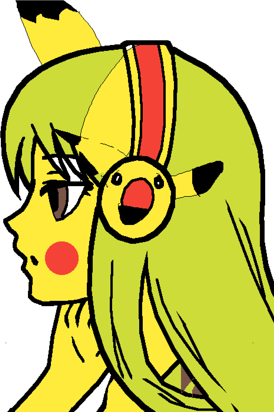 Pichu - Anime Girl Easy Draw (1000x1400), Png Download