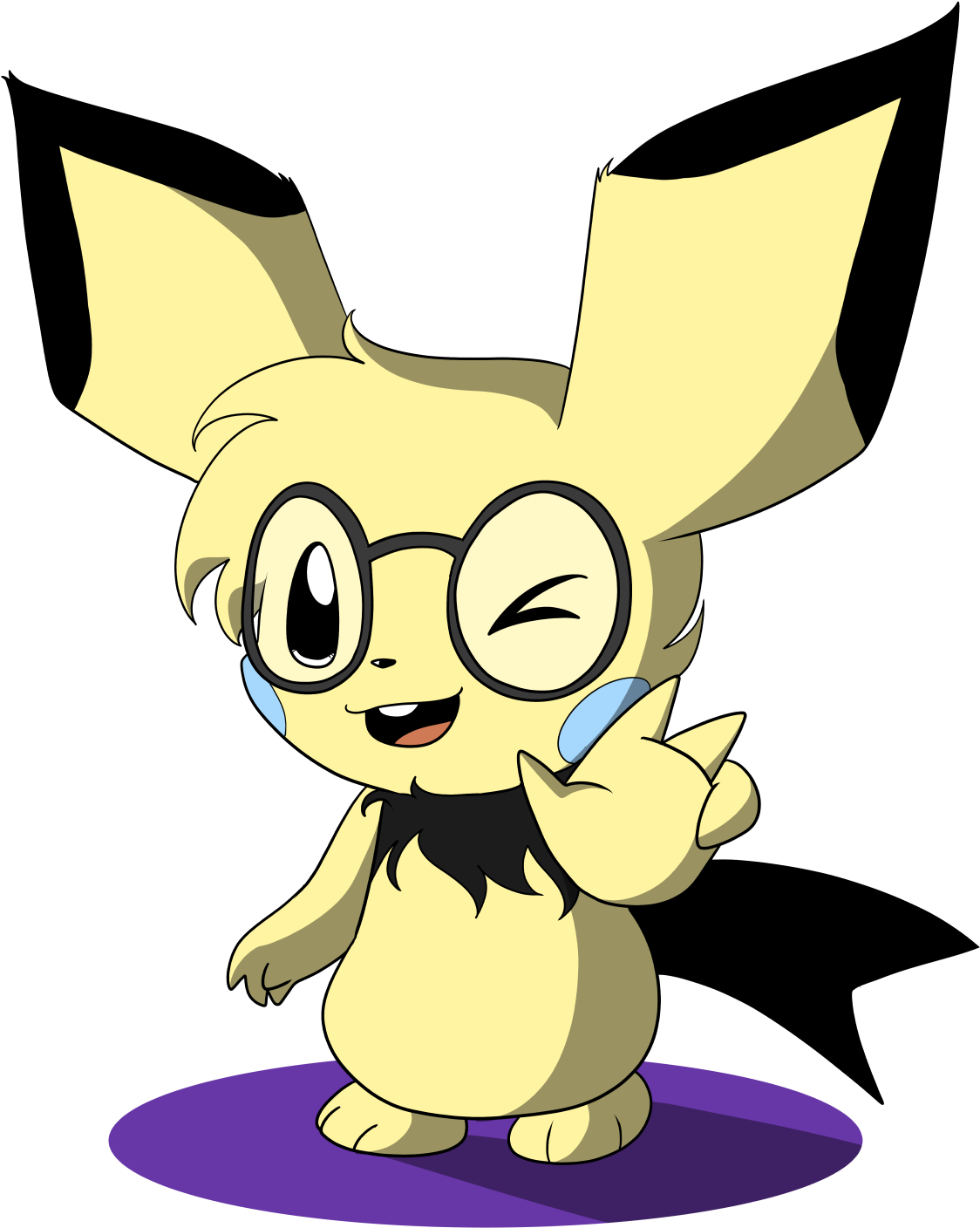Pichu Kirbs - Cartoon (1204x1779), Png Download