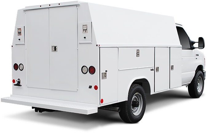 Ready Van Sl - Work Van With Outside Compartments (760x433), Png Download