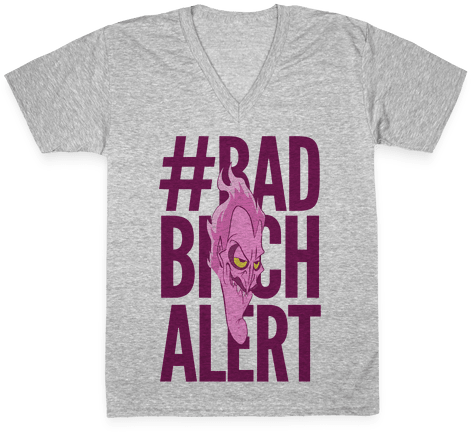 #badbitchalert V-neck Tee Shirt - H Double Hockey Sticks (484x484), Png Download
