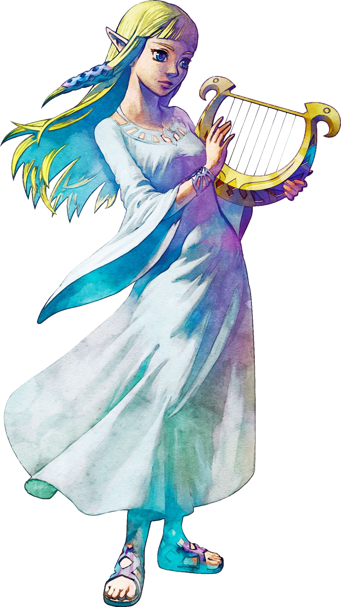 Ss Zelda Harp - Skyward Sword Zelda Png (1191x2119), Png Download