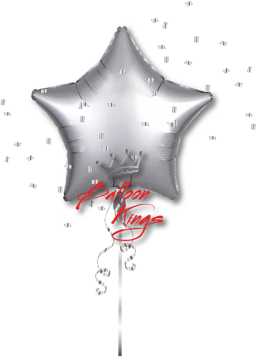 Balloon Star Silver Png (1068x1280), Png Download