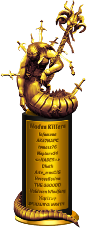 Hades Trophy - Statue (318x750), Png Download