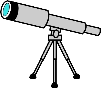 Cartoon Telescope 005 - Transparent Background Telescope Clipart (400x332), Png Download