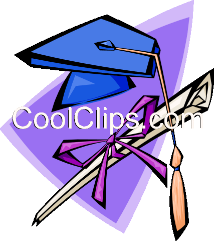 Birrete Y El Grado Libres De Derechos Ilustraciones - Diploma (427x480), Png Download
