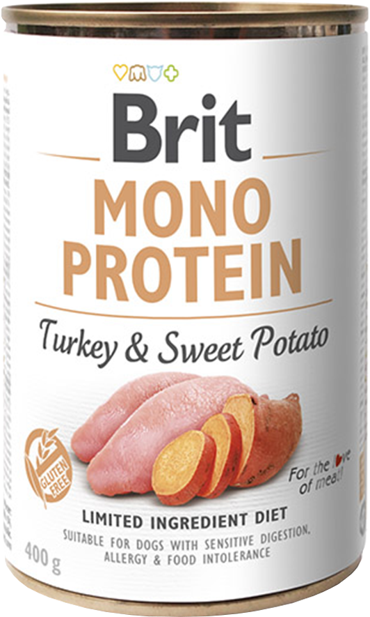 100% Pure Turkey Protein With Sweet Potatoes - Brit Mono Protein Lamb & Rice (1200x1600), Png Download