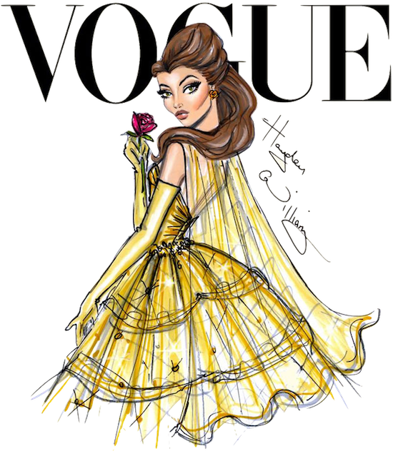 Princesas Vogue Png - Vogue Disney Princesses (560x656), Png Download