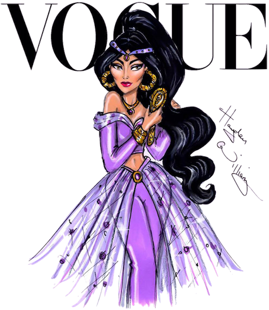Princesas Vogue Png - Vogue Disney (560x656), Png Download