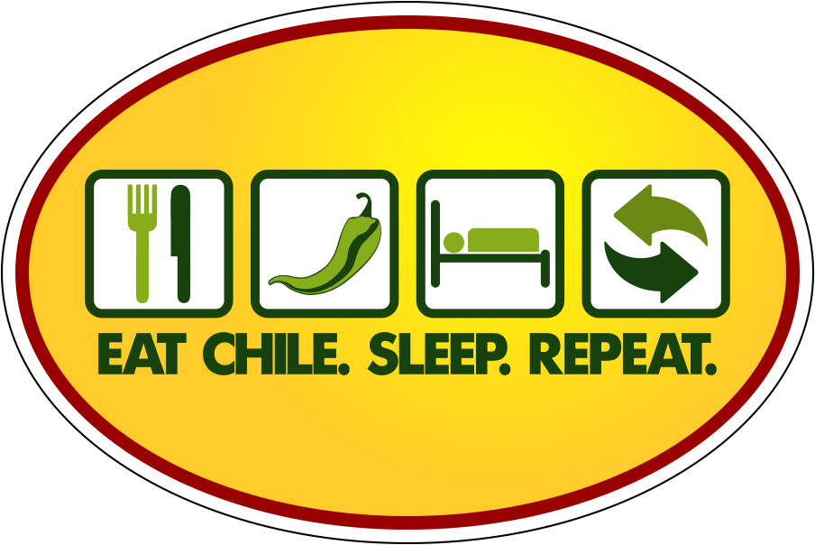 Eat Chile Sleep Repeat - Eating (904x604), Png Download