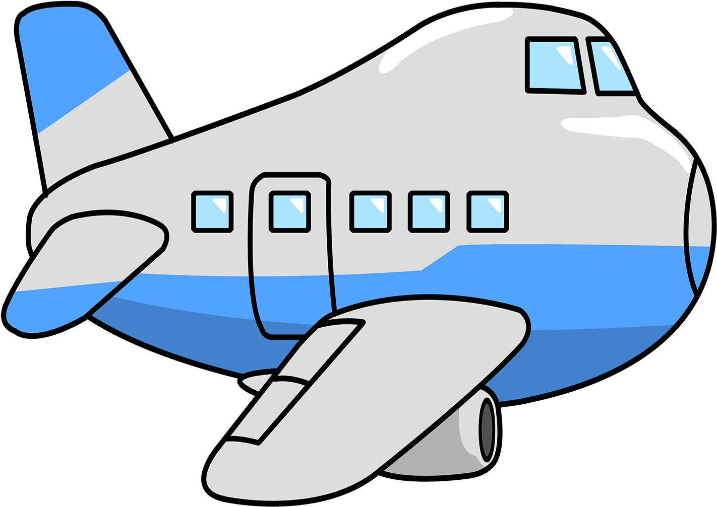 Clipart Airplane - Coloring Pages Printable Airplane (1600x1200), Png Download