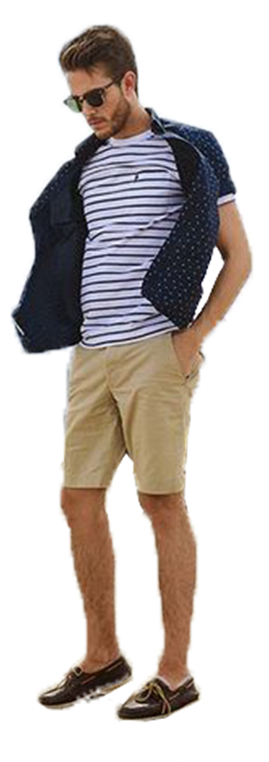 Hombre Gafas Modelo Chico - Modelo Hombre Verano Png (919x2600), Png Download