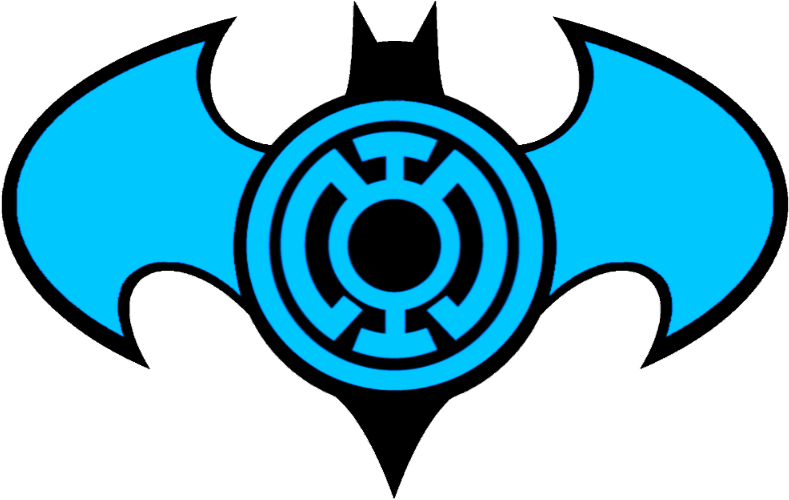Batman Blue Lantern Corps (800x545), Png Download