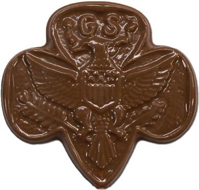 Girl Scout Emblem Lollipop - Gingerbread (500x500), Png Download