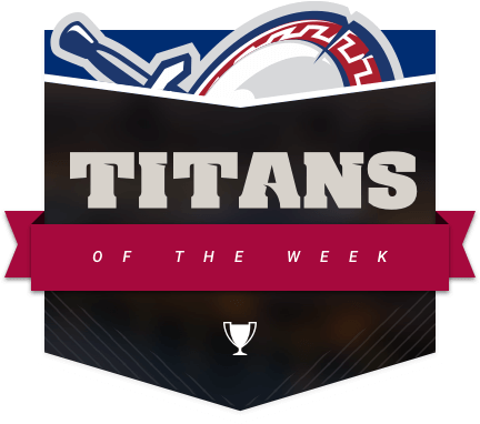 Titans Of The Week - Detroit Mercy Titans Die-cut Vinyl Decal Logo 1approx (432x382), Png Download