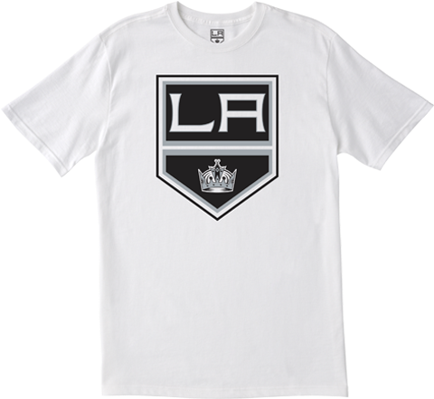 La Kings Primary Logo T-shirt - Los Angeles Kings Hbs White Vinyl Fitted Spare Car (500x667), Png Download