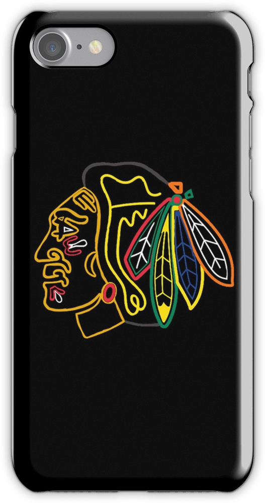 Neon Chicago Blackhawks Iphone 7 Snap Case - Chicago Blackhawks Cutout Birthday Party Supplies (750x1000), Png Download