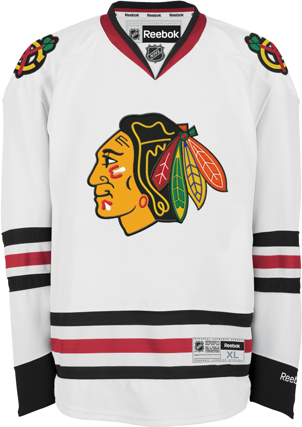 Reebok Chicago Blackhawks Away Adult's Jersey Blank - Chicago Blackhawks Jersey (850x850), Png Download