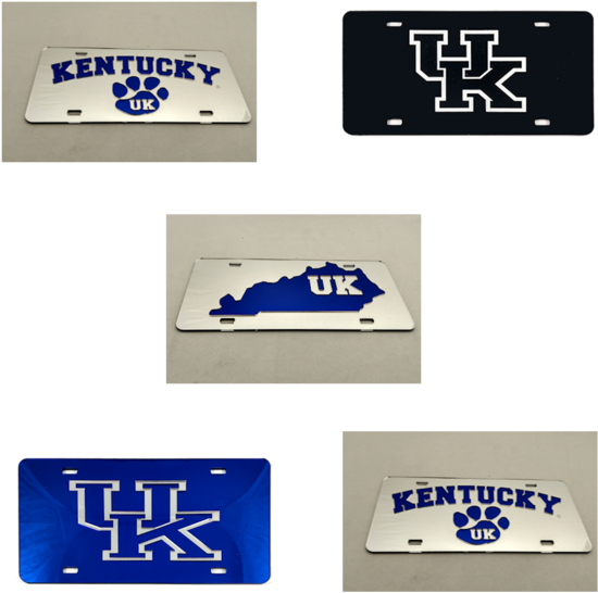 University Of Kentucky Acrylic License Plates Bluegrass - Kentucky Tie Clip, Gold (600x600), Png Download
