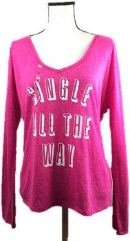 Victoria's Secret Sleep Top Shirt- Single All (383x480), Png Download