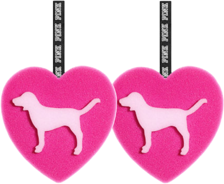 Victoria's Secret Pink Bath Sponge Loofah Heart - Sponge (800x739), Png Download